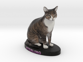 Custom Cat FIgurine - Sterling in Full Color Sandstone