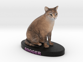 Custom Cat Figurine - Booger in Full Color Sandstone