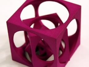 Sphere Cube in White Natural Versatile Plastic