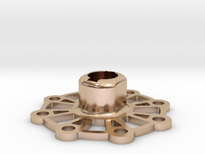 Ultra Lightweight Wheel Hub (17 mm) in 14k Rose Gold Plated Brass