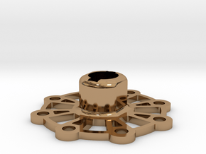 Ultra Lightweight Wheel Hub (17 mm) in Polished Brass