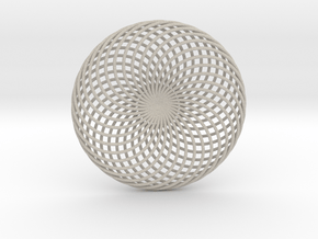 0163 Torus of Doubly Twisted Strips (n=32, d=15cm) in Natural Sandstone
