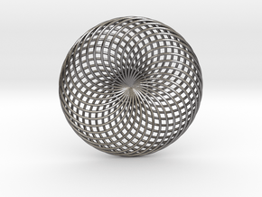 0163 Torus of Doubly Twisted Strips (n=32, d=15cm) in Polished Nickel Steel
