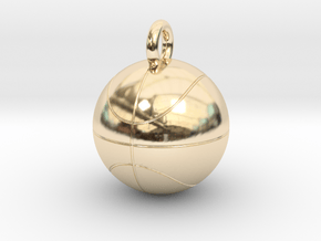 Basketball in 14k Gold Plated Brass