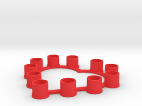 Pop Cap Heart Pendant (Large) in Red Processed Versatile Plastic