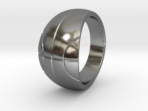 Size 6 Basketball Ring  in Polished Silver