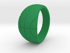 Size 6 Basketball Ring  in Green Processed Versatile Plastic