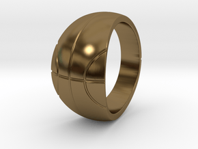 Size 6 Basketball Ring  in Polished Bronze
