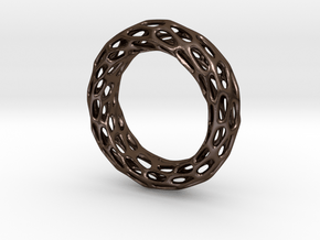 Trous Ring S 9.5 in Polished Bronze Steel