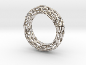 Trous Ring S 9.5 in Rhodium Plated Brass