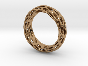 Trous Ring S10 in Polished Brass