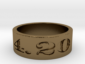 4.20 ring Ring Size 10 in Polished Bronze