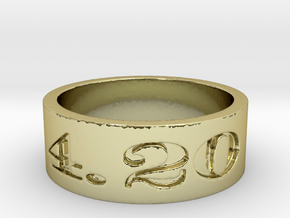 4.20 ring Ring Size 10 in 18k Gold Plated Brass