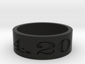 4.20 ring Ring Size 10 in Black Natural Versatile Plastic