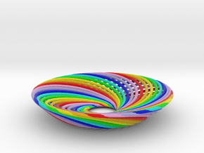 0164 Torus of Doubly Twisted Strips (n=32,d=15mm) in Full Color Sandstone