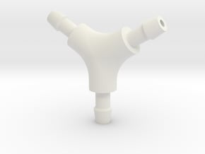 Y-Splitter (Version 1) - 3Dponics in White Natural Versatile Plastic