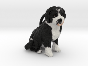Custom Dog Ornament - Macy in Full Color Sandstone