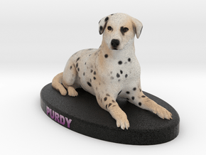 Custom Dog Figurine - Purdy in Full Color Sandstone