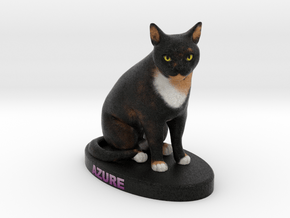 Custom Cat Figurine - Azure in Full Color Sandstone