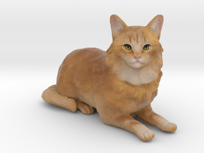 Custom Cat Figurine - Mossy in Full Color Sandstone