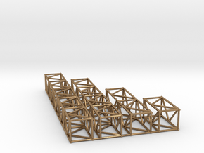 16"sq Box Truss Sampler 1:48 in Natural Brass