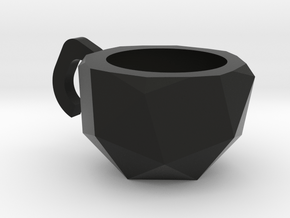 Snub Cube Cup in Black Natural Versatile Plastic