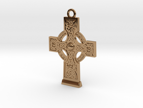 Celticcross Necklace Small in Polished Brass