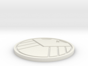 S.H.I.E.L.D. Logo in White Natural Versatile Plastic