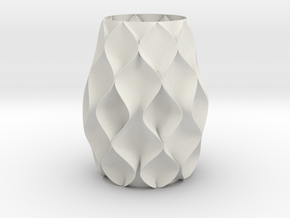 Ripple Vase in White Natural Versatile Plastic