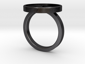 Watch Ring in Polished and Bronzed Black Steel