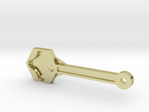 Gopro Screw Knob Wrench W/ KeyChain Loop in 18k Gold Plated Brass