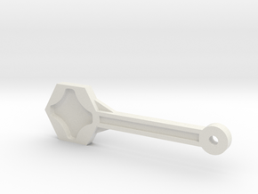 Gopro Screw Knob Wrench W/ KeyChain Loop in White Natural Versatile Plastic