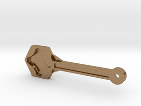 Gopro Screw Knob Wrench W/ KeyChain Loop in Natural Brass