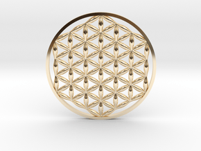 Flower Of Life (no bale)  in 14K Yellow Gold