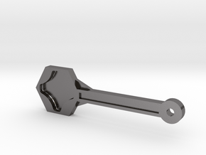 Gopro Screw Knob Wrench W/ KeyChain Loop in Polished Nickel Steel
