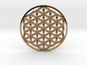 Flower Of Life (no bale)  in Polished Brass