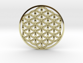 Flower Of Life (no bale)  in 18k Gold Plated Brass