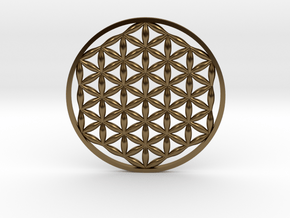 Flower Of Life (no bale)  in Polished Bronze