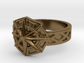 Star of the Arcane Order Ring Size 10 in Polished Bronze
