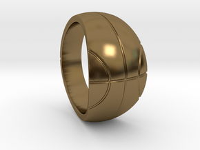 Size 7 Basketball Ring  in Polished Bronze