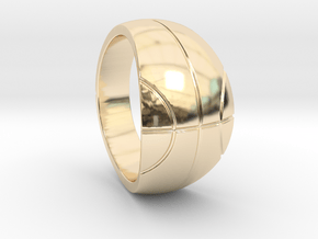 Size 7 Basketball Ring  in 14K Yellow Gold