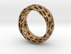 Trous Ring Size 4 in Polished Brass