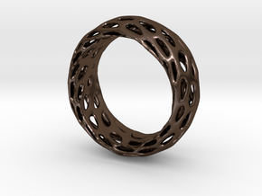Trous Ring Size 5 in Polished Bronze Steel