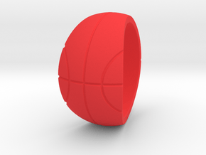 Size 12 Basketball Ring  in Red Processed Versatile Plastic
