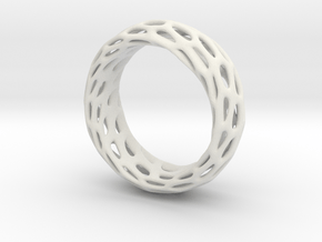 Trous Ring Size 6 in White Natural Versatile Plastic