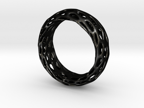 Trous Ring Size 7.5 in Matte Black Steel