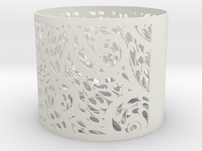 Lamp Shade Flora Design in White Natural Versatile Plastic