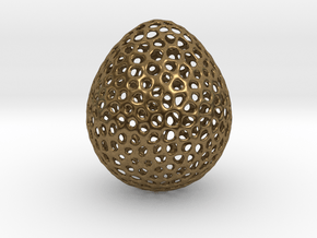 Egg Voronoi Style 5Cm hight in Natural Bronze