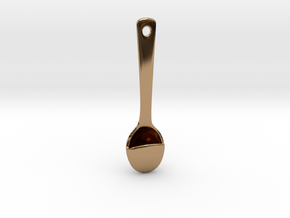 Spoon Pendant Small in Polished Brass
