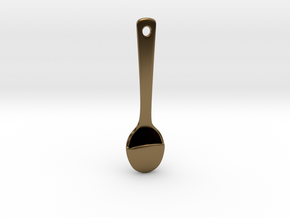 Spoon Pendant Small in Polished Bronze
